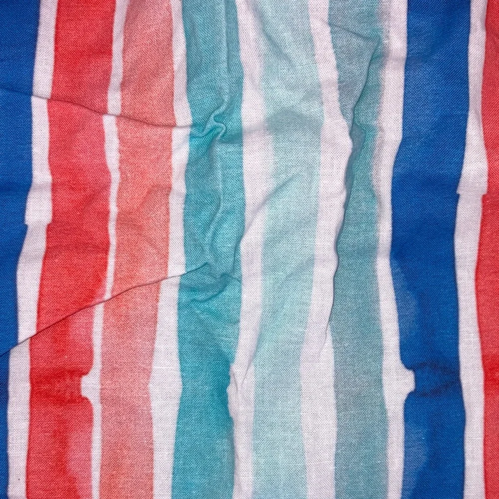 #166. Yeah Baby Goods - Striped Red, White & Blue High Chair Cushion Cover